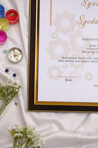 Anmol Custom Nikah Frame #1